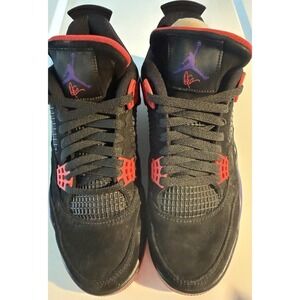 Jordan Air Jordan 4 Retro Raptors Men 7 Black Red Drake Signature AQ3816-056